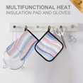 thumbnail image 4 of Yayeee Oven Mitts and Pot Holder Set of 2 Heat Resistant Kitchen Gloves Baking Hot Pad, Abstract Pink, 4 of 5