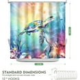 thumbnail image 6 of Blue Ocean Shower Curtain Teal Sea Turtle Shower Curtains for Bathroom, Waterproof Fabric Shower Curtain Set with Hooks, Nautical Coastal Navy Beach Shower Curtains Ocean Bathroom Decor, 72x72 In, 6 of 6