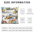 thumbnail image 5 of Orinice Kids Excavator Decorative Pillow Cover, Retro Truck Pillow Cover For Bedroom Living Room, Tractor Machinery Construction Vehicle Cushion Cover, Crane Digger Mixer Throw Pillow Cover White, 5 of 5