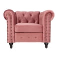 thumbnail image 4 of Home Square 3 Piece Furniture Set with Velvet Living Room Sofa Loveseat & Chair, 4 of 15
