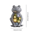thumbnail image 2 of Estatuilla de Animal Solar, luz, rana, búho, Mini escultura Animal para decoración de jardín, 2 of 8