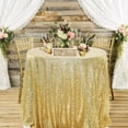 thumbnail image 4 of Sequin Tablecloth Round Sparkly Drape Table Cloth Shimmer Tablecloth Sequin Fabric Tablecloth for Wedding Birthday Party Decorations Christmas New Year, 4 of 6