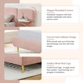 thumbnail image 5 of Christopher Knight Home King Size Upholstered Platform Bed Frame with Headboard and Nightstands, Pink, 5 of 8