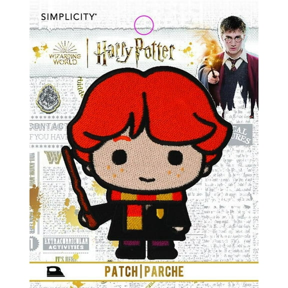 Simplicity Harry Potter Ron Iron-on Applique Embroidered Patch, Multicolor, 1 Each