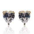 thumbnail image 1 of Arete tipo broquel CYRA corazón de cristal, 1 of 2