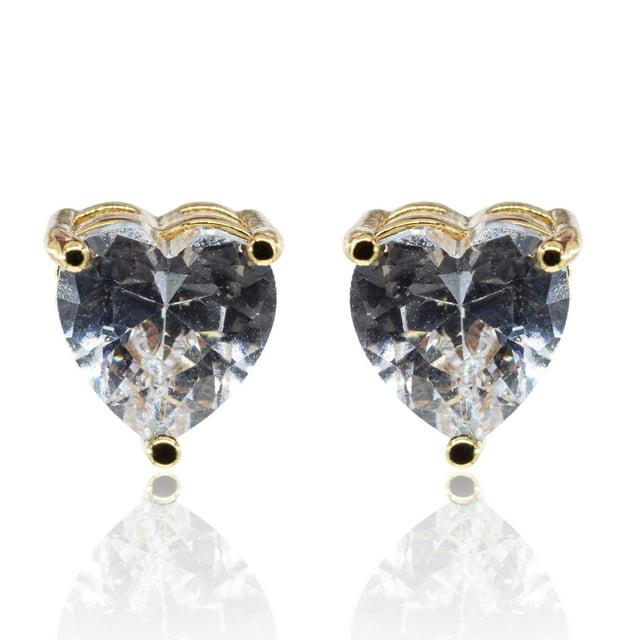 Arete tipo broquel CYRA corazón de cristal