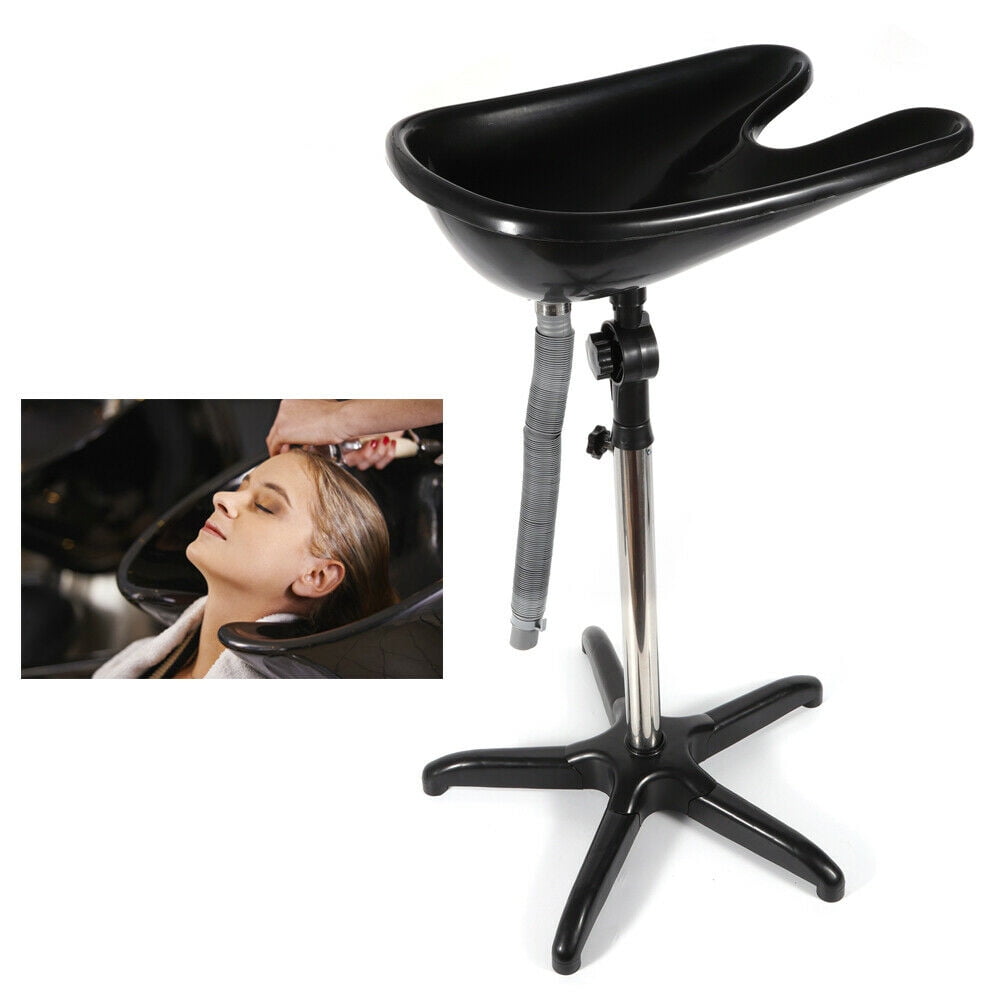 Ethedeal Black Easy Move Shampoo Basin Height Adjustable Salon Hair  Treatment Bowl Perfect for Personal / Hairdressing Salon 