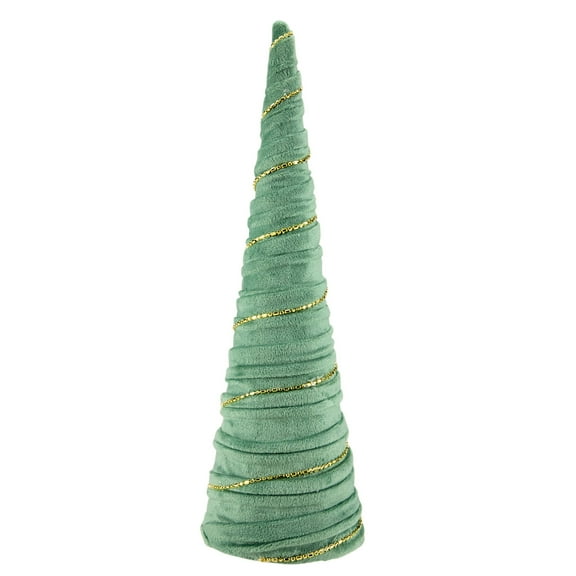Northlight Twisted Cone Tree with Garland Christmas Decoration - 11.5" - Green