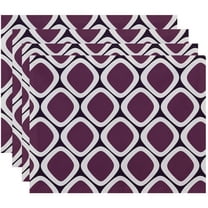Simply Daisy 18" x 14" Pebbles Geometric Print Placemats, Set of 4