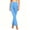 Light Blue, variant on Flared Culottes Pants For Women Wrap Tie Front Elastic Waist Bootcut Trouser Summer Casual Yoga Workout Running Bell Bottoms