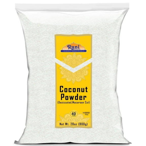 Rani Coconut Fine Powder (Desiccated, Macaroon Cut) 28oz (800g) Raw (uncooked, unsweetened) ~ All Natural | Vegan | Kosher | Gluten Friendly