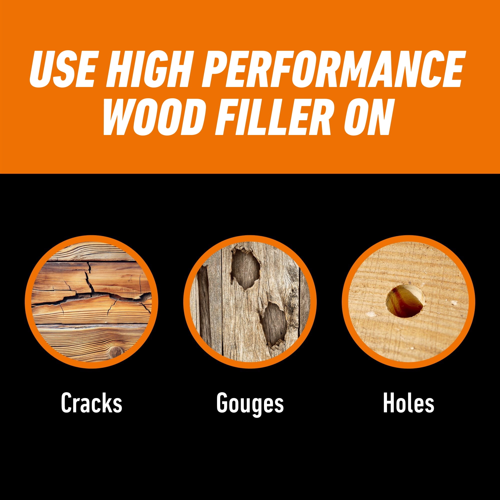 Gorilla Wood Repair Kit with Filler, 3" Putty Knife and Sanding Block, Water Resistant