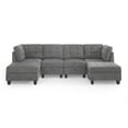thumbnail image 4 of U shape Modular Sectional Sofa,DIY Combination,includes Two Single Chair ,Two Corner and Two Ottoman,Grey Chenille, 4 of 9