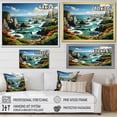thumbnail image 4 of Designart "Coastline Papercut Coastal Rocky wall art" Landscapes Floater Framed Wall Art Print, 4 of 7