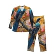 thumbnail image 1 of Fotbe Bluebird Blossom Elegance Pijama de Hombre con Estampado de Manga Larga, Conjunto de 2 Piezas, Ropa de Dormir Suave y Cómoda con Bolsillos-Large, 1 of 7