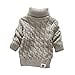 thumbnail image 3 of MODNTOGA Chandails Tricotés pour Garçons et Filles, Col Roulé, Automne Hiver, Doux et Chaud, Pull-Over (Gris, 2-3T), 3 of 4