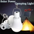 thumbnail image 2 of Solar Panel Powered LED Bulb Light Portable Outdoor Camping Tent Energy Lamp 15W, 2 of 5