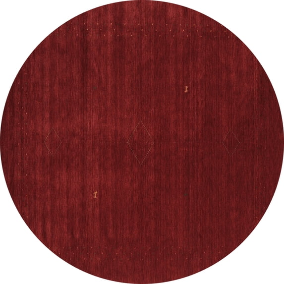 Ahgly Company Indoor Round Abstract Brown Contemporary Area Rugs, 8' Round