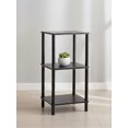 thumbnail image 1 of Nola Home 3-Tier End Table, Side Table, Multipurpose Shelf, Easy Turn Assembly, Black, 1 of 5