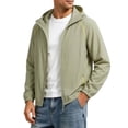 thumbnail image 2 of DYTTDG Men's Lightweight Sun Protection Hooded Jacket, Breathable Full Zip Windbreaker with Pockets for Hiking & Summer Outdoor Activities, 2 of 6