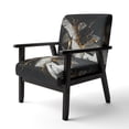 thumbnail image 3 of Designart "Ebony Geode Abstraction III" Fauteuil d'Appoint en Marbre Noir - Fauteuil Moderne pour Salon, 3 of 7