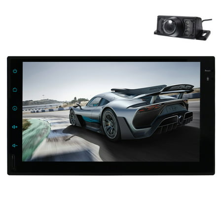 Android 6.0 System in Dash Car GPS Car Stereo Double Din Quad Core Car Deck Navigation Vehicle Headunit for Universal Car Bluetooth Hands Free call Free Map Wifi Mirrorlink + Backup (Best Android Car Deck)