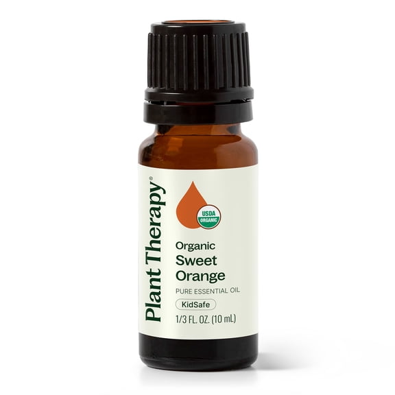 Plant Therapy Organic Sweet Orange Essential Oil 100% Pure, USDA Certified Organic, Undiluted 10 mL (1/3 oz)
