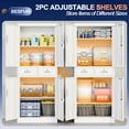 thumbnail image 6 of BESFUR Metal Storage Cabinet With Two Drawers and Adjustable Shelves for Garage, Office, Classroom - White, 6 of 9