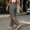 Dark Gray, variant on Women's Solid Color Yoga Pants, Elastic Waistband, Stylish Side Slit Design, Casual Stretch Trousers with Pockets Pink M