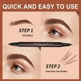thumbnail image 3 of Hauiodp Waterproof Microblading Eyebrow Pen 2-in-1 Ended Eyebrow Pen 4-Fork-Tip Brush-Tip For Natural Hair-Like Brows Eyebrows Makeup 2ml, 3 of 5