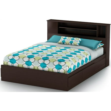 Full Queen Bedset w Bookcase Headboard - Vito