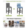 thumbnail image 3 of Navy Blue Vintage Bar Stool Covers Set of 6, Stripes Painting Retro Abstract Art Stretch Washable Bar Chair Covers with Backs, Removable Pub Counter Height Chair Cover for Kitchen Dining Room Cafe, 3 of 7