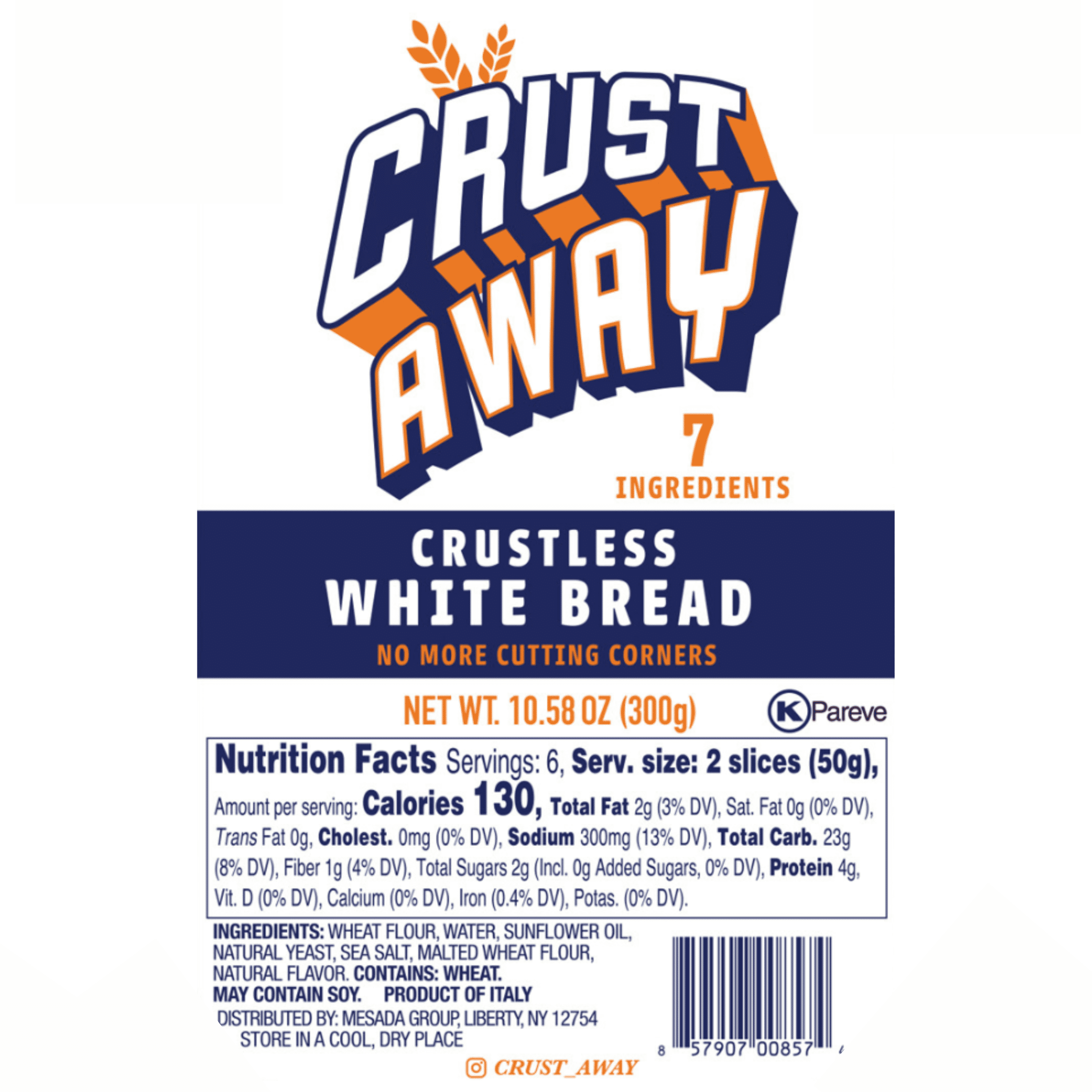 Crust Away Crustless White Bread 10.58oz