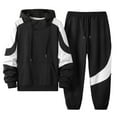 thumbnail image 4 of BOOMNY Men'S Sweatsuits Patchwork Color Hoodies Sweatpants 2Pcs Gym Sweat Suits Running Jogging Fall Winter Athletic Tracksuit Outfits, 4 of 7
