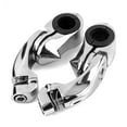 thumbnail image 2 of Krator Universal 3" Short Angled Adjustable Highway Foot Peg Mounting Kit Compatible with Indian Motorcycles with 1.25" Engine Guards, 1 Pair, Chrome, 2 of 9