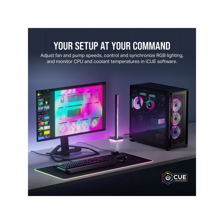 ネジ欠品あり　CORSAIR iCUE LINK H115i RGB 280mm Corsair iCUE LINK H115i RGB 280mm Water Cooling Kit - Black