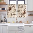 thumbnail image 2 of Brown Farmhouse Kitchen Curtains Window Panels, Retro Country Stars Rustic Branches Berry Insulated Window Treatment Curtain, Grommet Curtains for Bedroom/Living Room/Bathroom, 2 Piece 42"Wx54"L, 2 of 8