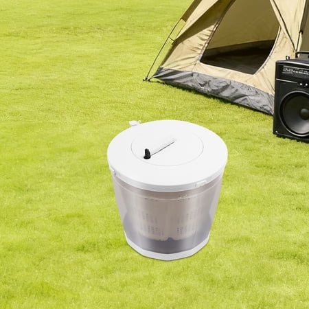 Mini Manual Washing Machine – 2-in-1 Portable Spin Dryer, Hand Crank Non-Electric Compact Washer with Suction Cup Feet, Folding Handle, 2 kg Capacity – Ideal for Camping, RV, Apartments, Dorms