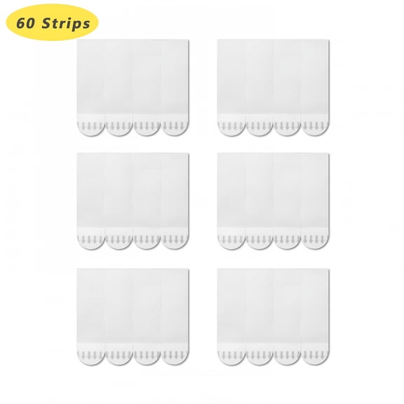 CCOCC 60 Pieces,Medium,Refill Strips,Double Sided Adhesive Strips,Damage Free