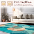 thumbnail image 2 of ODIKA 5'x7' Machine Washable Non-Slip Area Rug, Lagoon Swirl Terracotta Abstract High Traffic Rug, Teal, 127124, 2 of 7