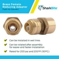 thumbnail image 4 of SharkBite 3/8 in. Push x 1/2 in. Dia. Female Brass Connector, 4 of 5