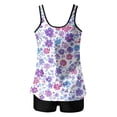 thumbnail image 3 of Summer Swimsuits 2 Piece,Tankini Swimsuits for Women Tummy Control Bathing Suits Two Piece Swim Tops with Boy Shorts Pleated Swimwear,S, 3 of 3