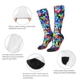 thumbnail image 6 of Bingfone Compression Socks For Women And Men Long Socks For Running Athletic Cycling Nurse-Colorful Tie Dye Stained Glass 2, 6 of 9