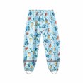 thumbnail image 2 of Children's Boys Girls Waisted Rain Pants Cute Print Thin Rain Waterproof Pants Raincoat Rain Gear Pants for Kids, 2 of 8