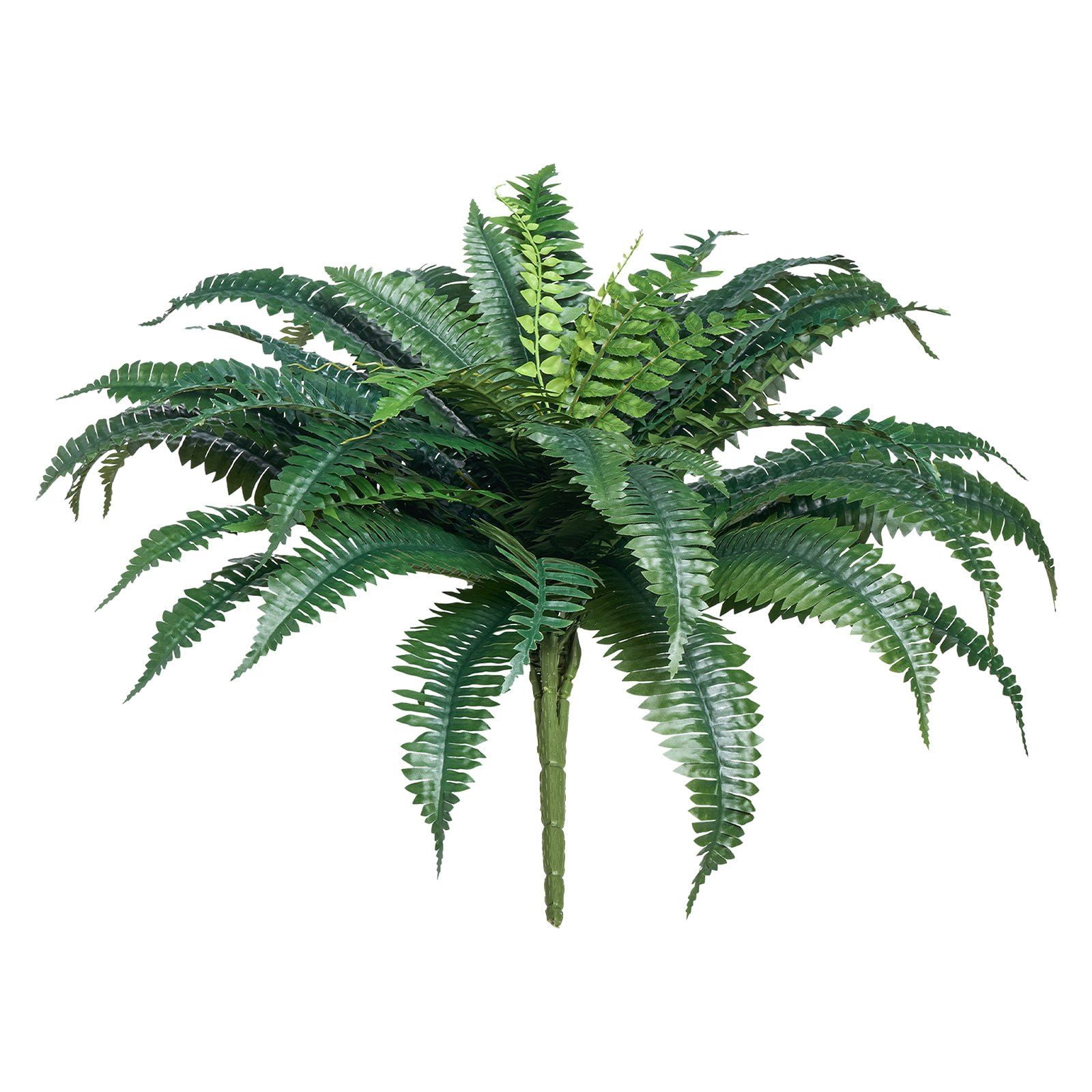 Double Pack Fake Boston Fern Plants 50 Realistic Fern Branches Each Durable Plastic Fern for Patio, Porch, Indoor Decor