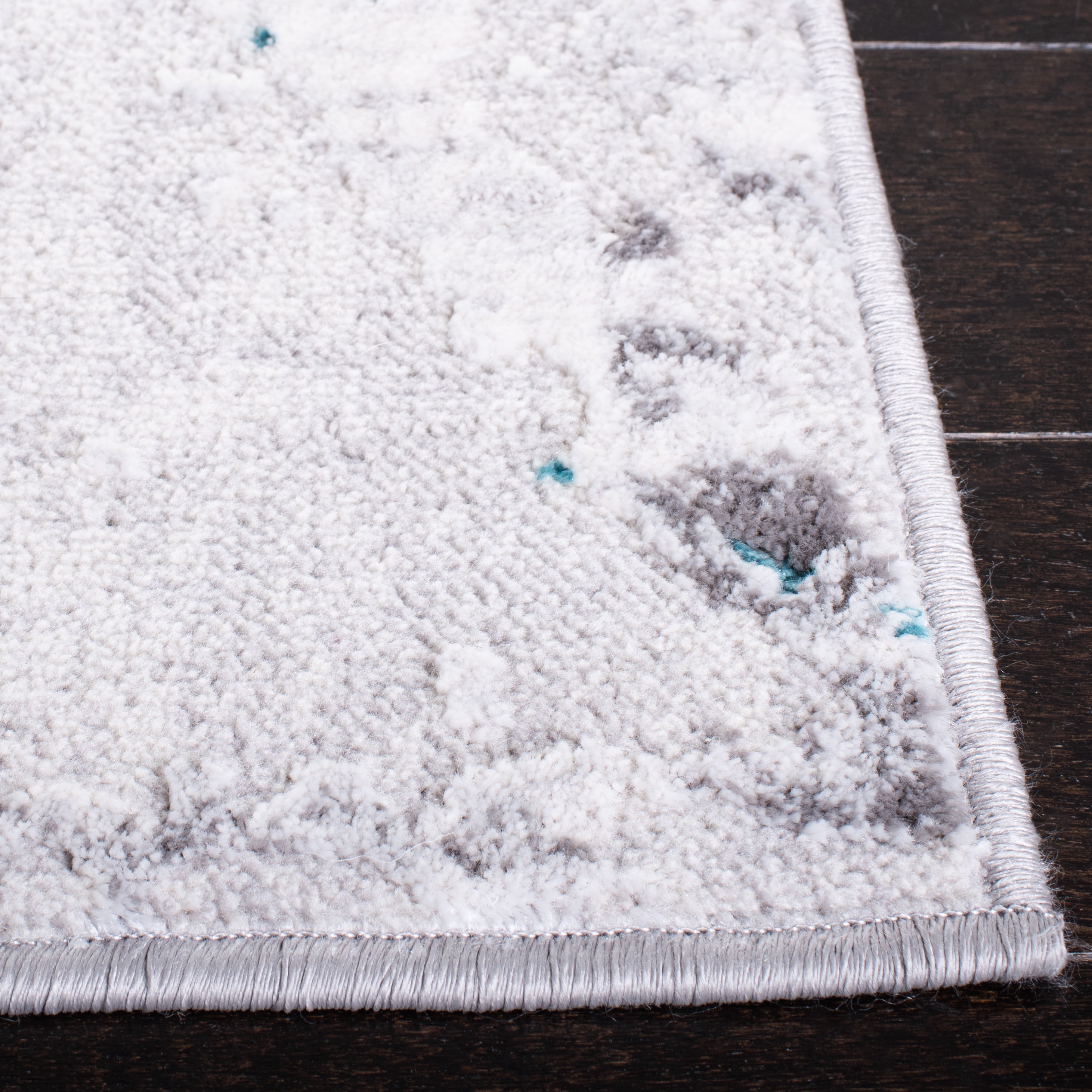 SAFAVIEH Amelia Pemala Abstract Area Rug, Gray/Aqua, 5'5" x 7'7"