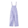 thumbnail image 5 of QSAWXQZ Womens Wide Leg Cargo Overalls Adjustable Straps Sleeveless Pockets Bib Jumpsuit Casual Pants 2XL, 5 of 6