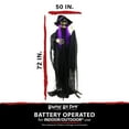 thumbnail image 3 of Haunted Hill Farm 6-Ft. Life-Size Witch Prop with Lights and Sound, Indoor/Covered Outdoor Halloween Decoration, HHWITCH-36FLSA, 3 of 11