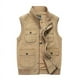 thumbnail image 3 of Chaleco informal de primavera y otoño para hombre, 95 % algodón, talla grande, multibolsillos, con clip para caballos, para cámaras, 3 of 5