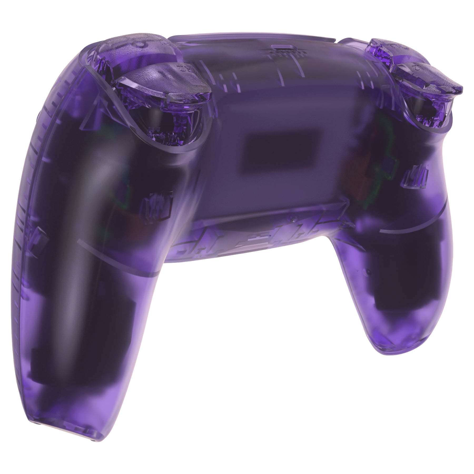 eXtremeRate Clear Atomic Purple Replacement Full Set Housing w/Buttons Touchpad Cover for ps5 Controlle